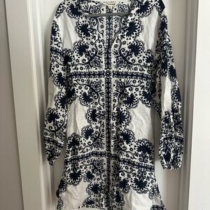 Boden Navy and White Cover Up